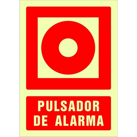 Señal contra incendios pulsador alarma pvc 210x297