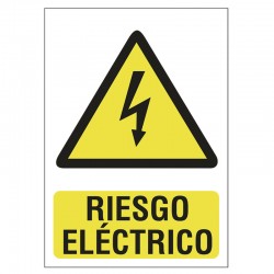 SEÑAL DE PELIGRO RIESGO ELECTRICO PVC 210X297