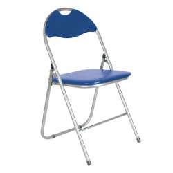 SILLA METALICA PLEGABLE AZUL 6 unidades