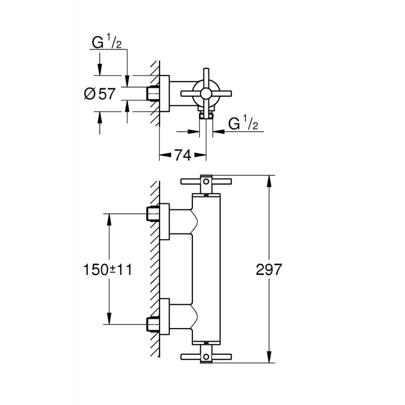 GRIFO GROHE LAVABO BIMANDO ATRIO YPSILON tamaño l 21019000