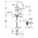 GRIFO LAVABO MONOMANDO CAÑO ALTO BAULOOP GROHE 23891001