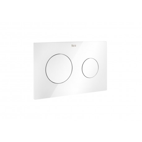 PLACA ACCIONAMIENTO PL10 DUAL CRISTAL BLANCO ROCA A890189308