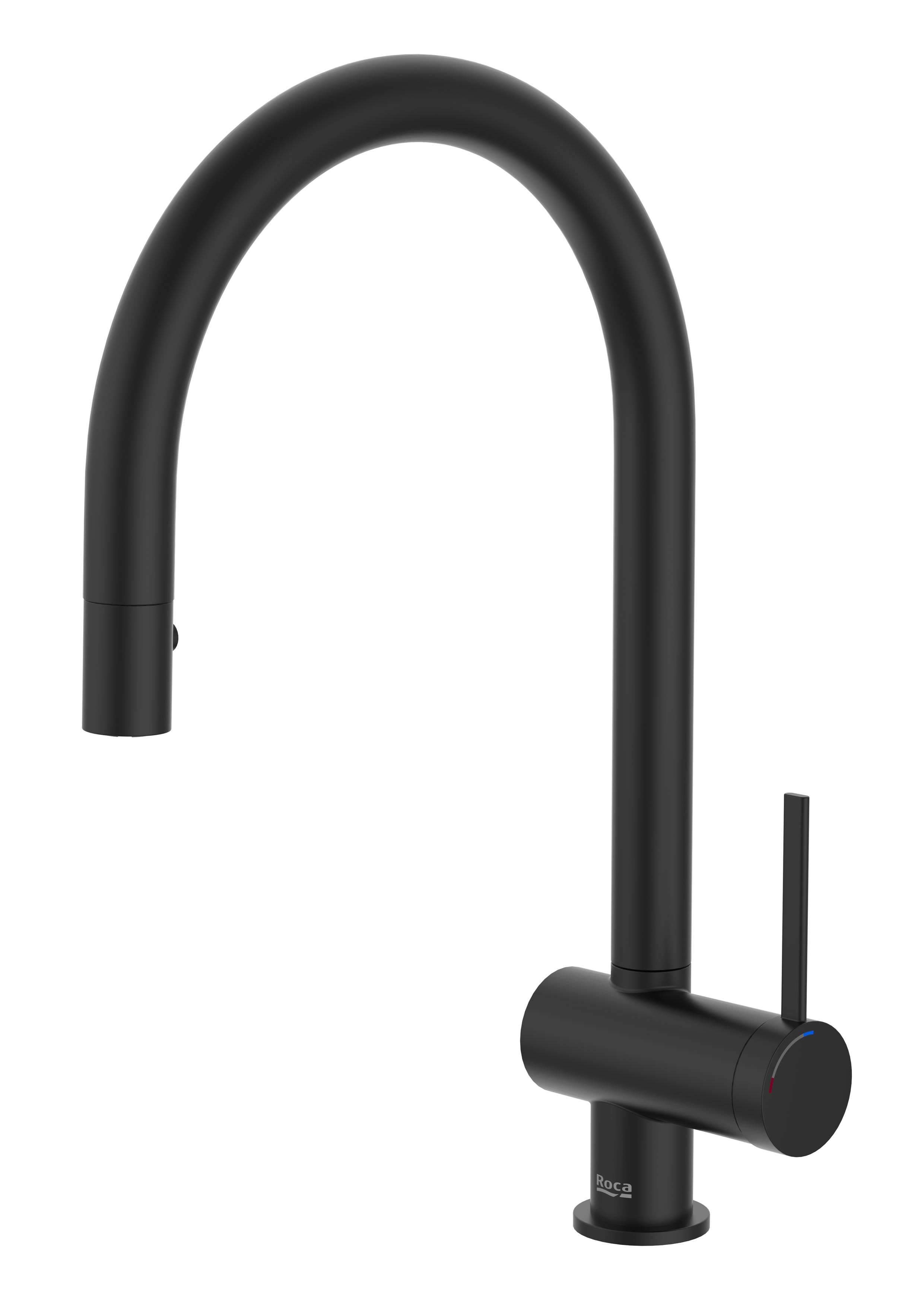 TEKA Grifo de cocina ARK 938 N EXT NEGRO. 23938120N, Negro, extraible,  Sobre encimera