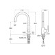 GRIFO MONOMANDO COCINA CROMADO CALA ROCA A5A846EC00