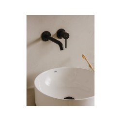 GRIFO LAVABO EMPOTRABLE MONOMANDO NEGRO MATE ONA ROCA A5A359ENB0