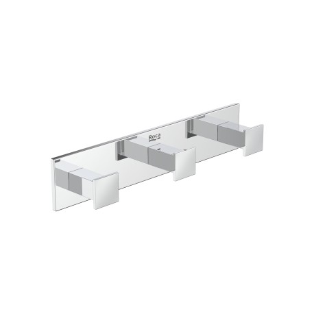 PERCHA TRIPLE BAÑO HOTELS SQUARE CROMADO ROCA A817603C00