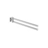 TOALLERO DOBLE GIRATORIO PARA BAÑO 400 CROMADO HOTELS SQUARE ROCA A817609C00