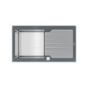 FREGADERO ENCASTRADO DIAMOND RS15 1C 1E 86 CRISTAL GRIS TEKA 115100021