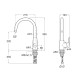GRIFO MONOMANDO COCINA NEGRO MATE CALA ROCA A5A846ENB0