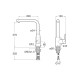GRIFO MONOMANDO COCINA NEGRO MATE CALA ROCA A5A836ENB0
