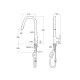 GRIFO MONOMANDO COCINA NEGRO MATE CALA ROCA A5A816ENB0