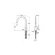 GRIFO COCINA MONOMANDO MANETA LATERAL CROMADO VICTORIA PLUS ROCA A5A844FC00
