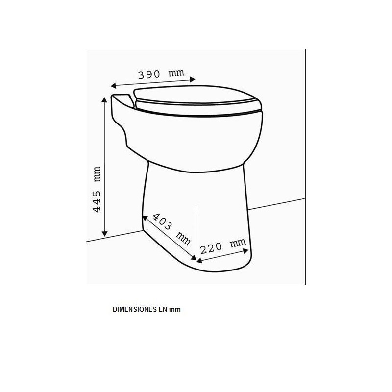 Inodoro triturador Sanicompact C43 - Materiales Calefacción