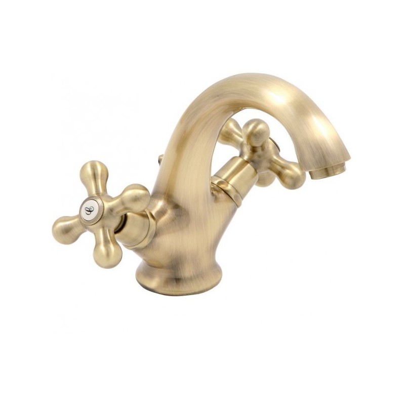 Grifo lavabo monomando retro S-1155V Bronce - Grifos de lavabo