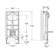 Estructura empotrable duplo wc fluxor inodoro suspendido roca a890092100