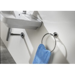 TOALLERO ANILLA PARA BAÑO TWIN ROCA CON ADHESIVO O TORNILLOS A816711001