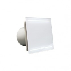 EXTRACTOR BAÑO CATA GLASS LIGHT E100 GLT SILENCIOSO BLANCO CON TEMPORIZADOR