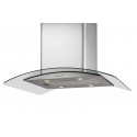 CAMPANA DECORATIVA ISLA GAMMA 90 cm inox cristal CATA 02025205