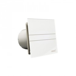 EXTRACTOR BAÑO GLASS TIMER E-120 GT CATA SILENCIOSO CRISTAL BLANCO CON TEMPORIZADOR