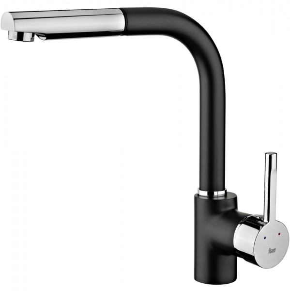 grifo cocina monomando teka caño alto extraible ark 938 n negro 23938120n