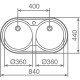 FREGADERA TEKA DR-80 2C DOS CUBETAS REDONDAS