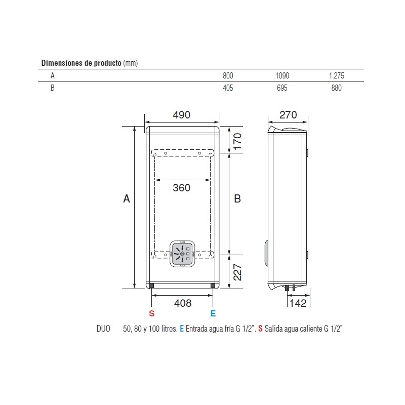 Termo Fleck DUO 50 EU 50 litros