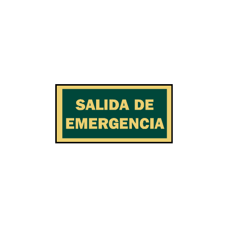 señal evacuacion salida emergencia luminiscente