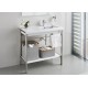 LAVABO ASIMETRICO 1100X450 MURAL O SOBREMUEBLE PRISMA ROCA DERECHA O IZQUIERDA