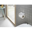 PORTARROLLO CON TAPA PARA BAÑO RUBIK ROCA CON ADHESIVO 3M Y CON TORNILLOS A816849001 CROMADO