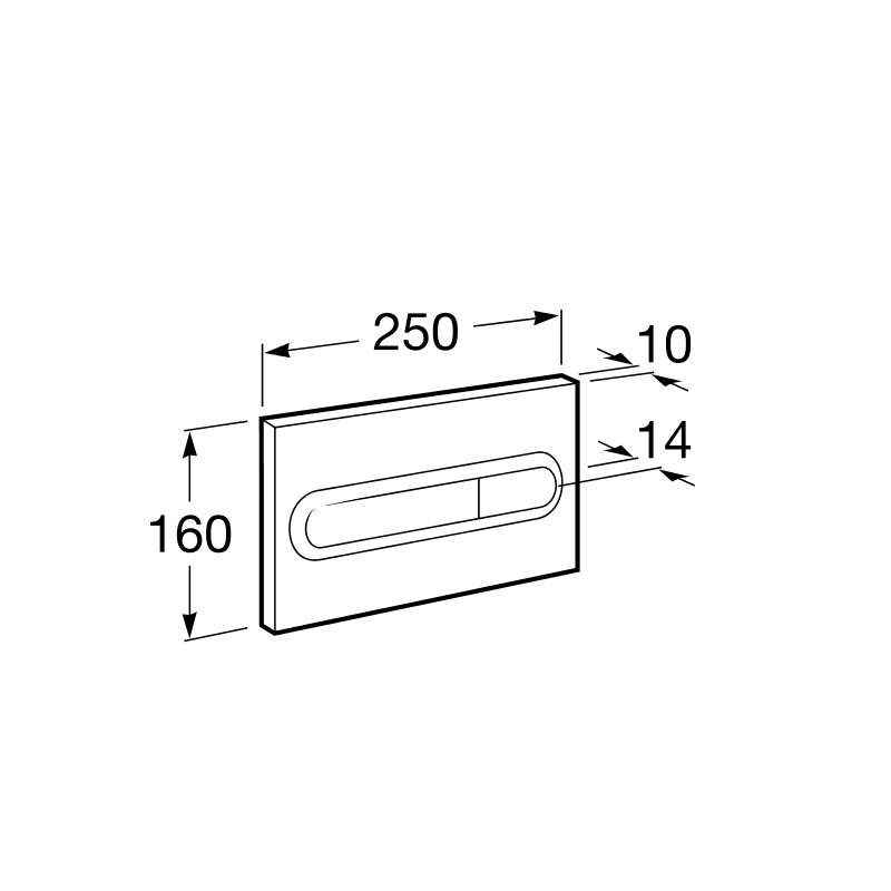 PLACA DE ACCIONAMIENTO ROCA PL1 DUAL BLANCACROMADO MATE